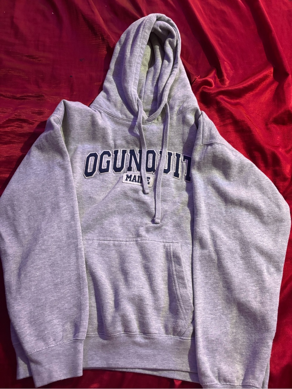Ogunquit Maine Gray Hooded Sweatshirt